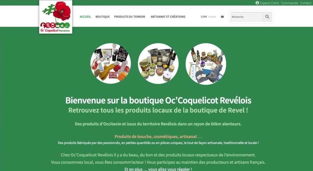Oc Coquelicos revélois - Webotop - Créer un site web professionnel - Création site internet et plateforme web design- Entreprise développement web - optimisation et performances